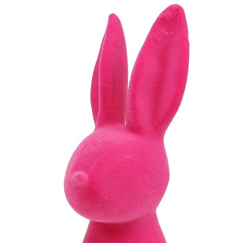 Floristik24 Deco bunny flocked pink 30cm 2pcs