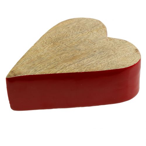Floristik24 Deco heart wood red, nature 11cm x 9.5cm