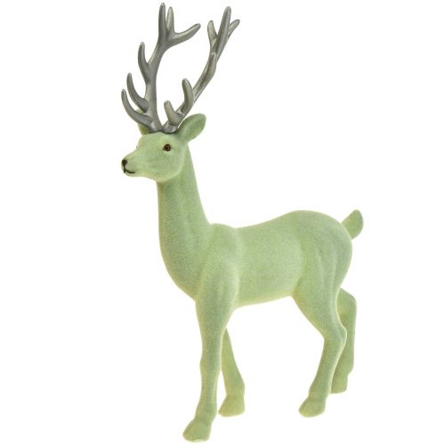 Product Decoration deer reindeer decorative figure Christmas green grey H37cm