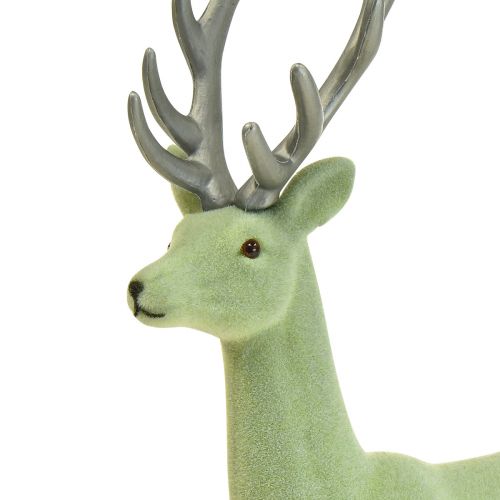 Product Decoration deer reindeer decorative figure Christmas green grey H37cm