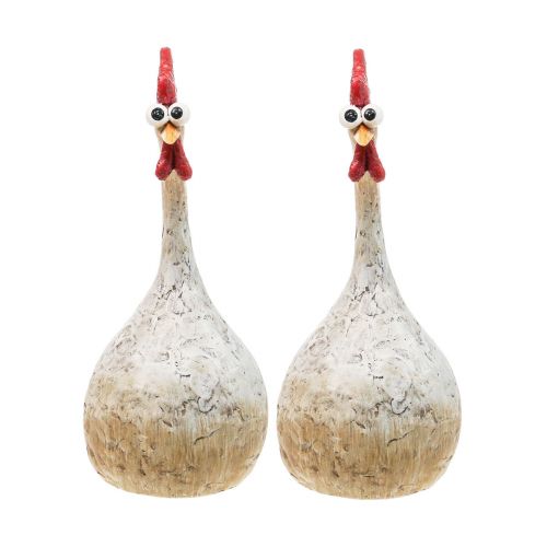 Decoration Chickens Decoration Figures Easter Decoration Chicken funny H15cm 2 pcs