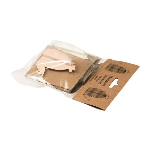 Product Decoration Chickens Honeycomb Paper White Orange 5.5×3.5×6cm 6 pcs