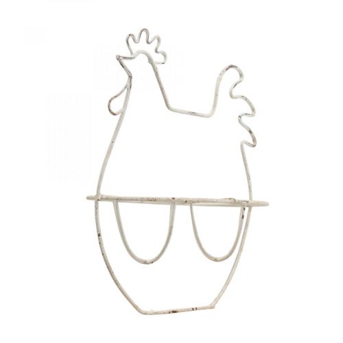 Product Deco chicken table decoration Easter egg stand metal 16x8.5x20cm