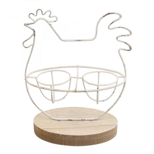 Product Deco chicken table decoration Easter egg stand metal 16x8.5x20cm