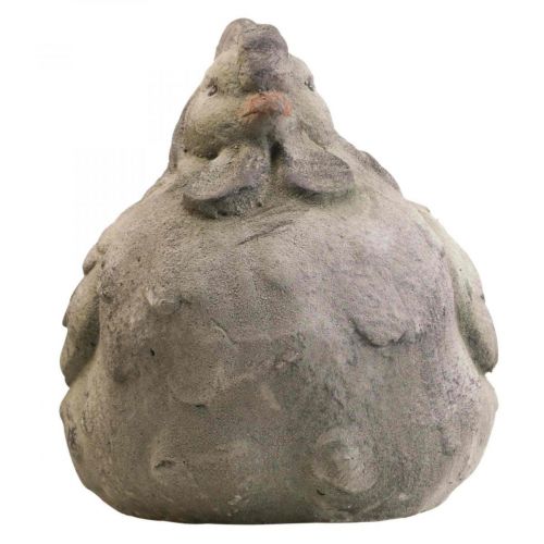 Product Deco chicken large gray ceramic vintage spring decoration 30cm