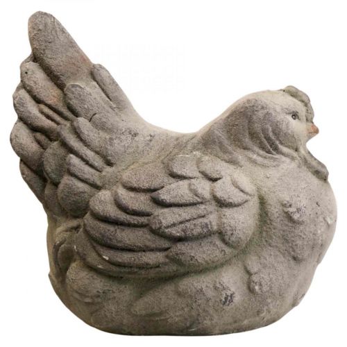 Floristik24 Deco chicken large gray ceramic vintage spring decoration 30cm