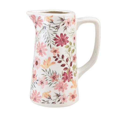 Floristik24 Decorative jug flowers ceramic vase earthenware vintage 19.5cm
