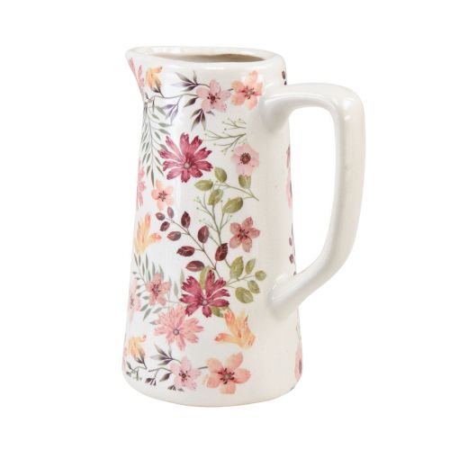Floristik24 Decorative jug flowers ceramic vase earthenware vintage 19.5cm
