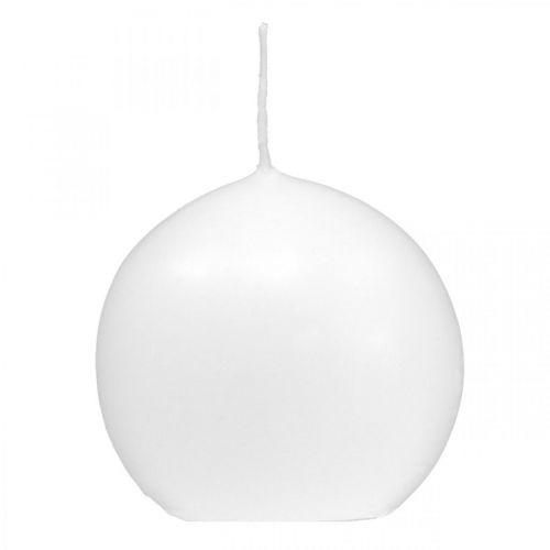 Floristik24 Decorative candles white ball candles Advent candles Ø60mm 16pcs