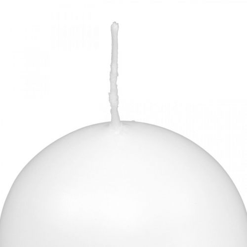 Floristik24 Decorative candles white ball candles Advent candles Ø60mm 16 pcs