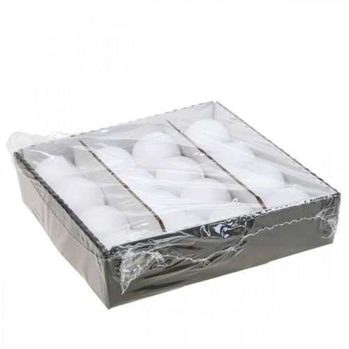 Floristik24 Decorative candles white ball candles Advent candles Ø60mm 16 pcs