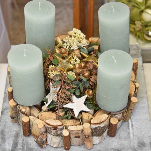 Product Decorative wreath birch wood wreath table decoration Ø30cm H7cm