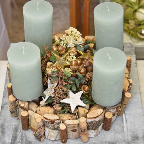 Floristik24 Decorative wreath birch wood wreath table decoration Ø30cm H7cm