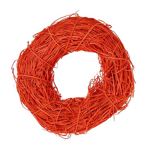 Floristik24 Decorative wreath orange made of rattan Ø20cm