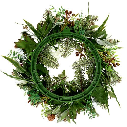 Floristik24 Decorative wreath with Christmas roses Ø30cm