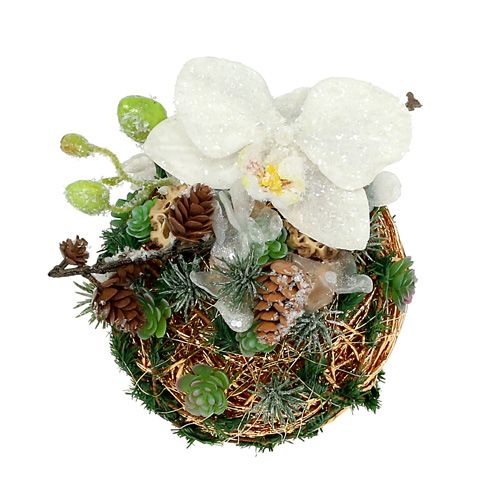 Decorative ball dark brown Ø15cm | Floristik24.co.uk