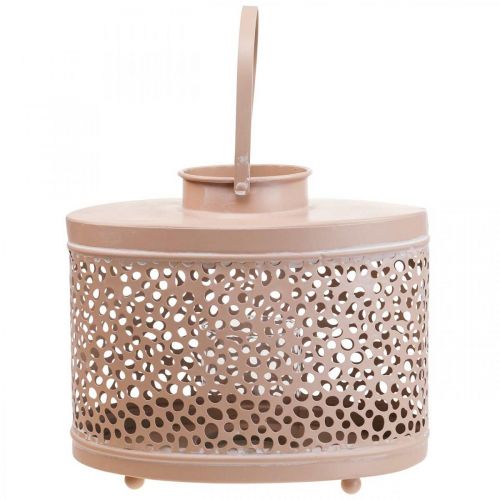 Product Decorative lantern oval pink lantern table decoration metal 27×16×23cm