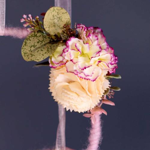 Floristik24 Artificial Deco Carnation Yellow 6pcs