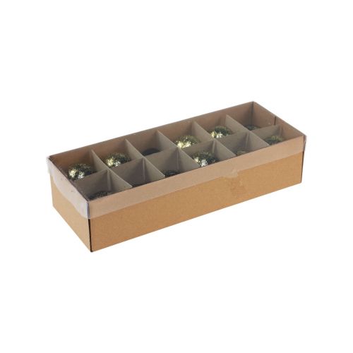 Product Decorative Easter eggs real chicken egg black with gold glitter H5.5-6cm 10 pcs
