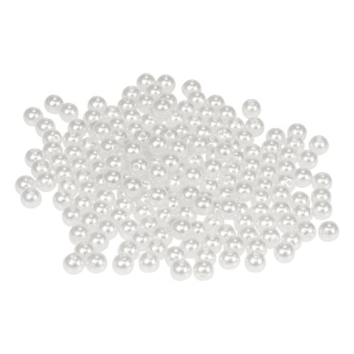 Floristik24 Decorative beads for threading craft beads white 6mm 300g