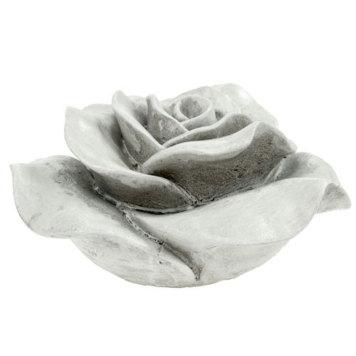 Floristik24 Decorative rose gray 13cm