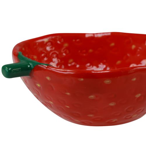 Product Decorative bowl strawberry ceramic bowl red 12.5×15.5cm 2pcs