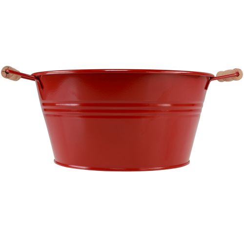 Product Decorative bowl with handles metal flower bowl red Ø29cm H14.5cm