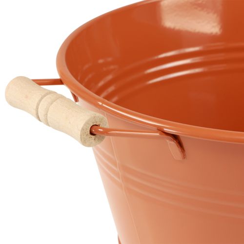 Product Decorative bowl with handles metal orange brown Ø29cm H14.5cm