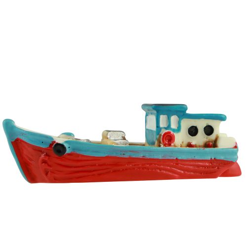 Product Decoration boat blue red maritime table decoration 5 cm 8 pieces