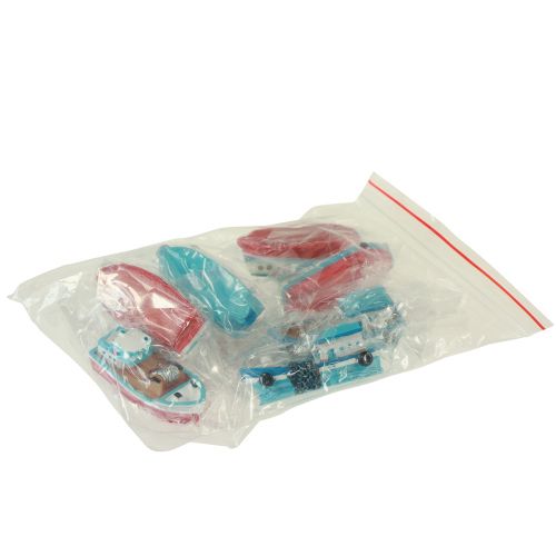 Product Decoration boat blue red maritime table decoration 5 cm 8 pieces