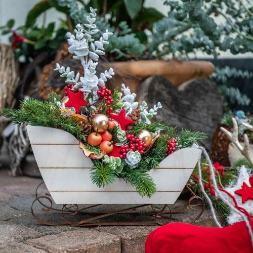 Product Decorative sleigh wooden Christmas sleigh natural 36×13×21cm