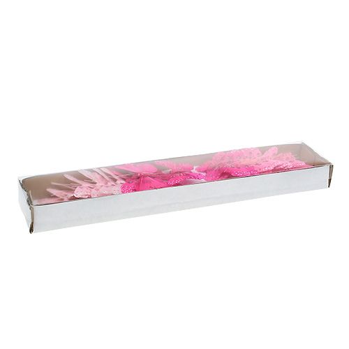 Floristik24 Deco butterfly pink-pink sort. 6cm 24pcs