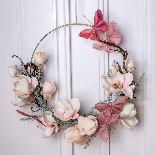 Floristik24 Deco butterfly on wire feather butterfly pink 10×6cm 12pcs