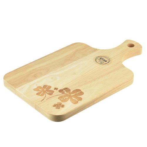 Decorative cutting board with clover leaves mango wood 38×22cm
