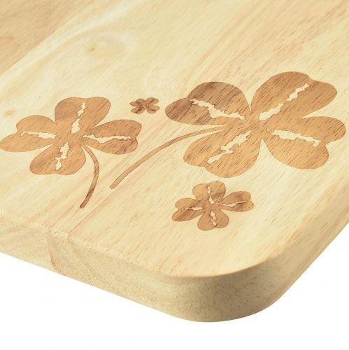 Product Decorative cutting board with clover leaves mango wood 38×22cm