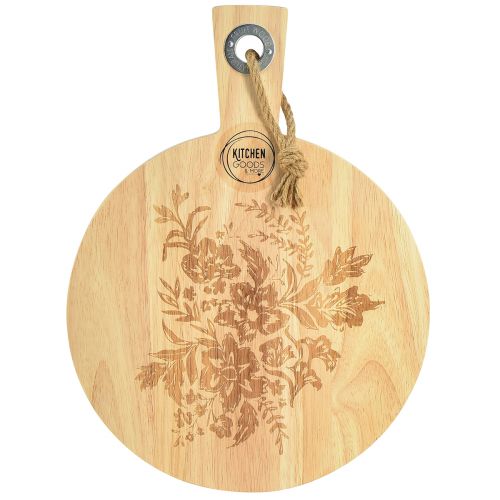 Decorative cutting board round mango wood tray natural Ø26cm
