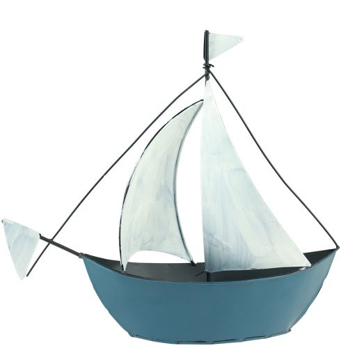 Floristik24 Decorative sailboat metal ship for decorating 32.5×10×29cm