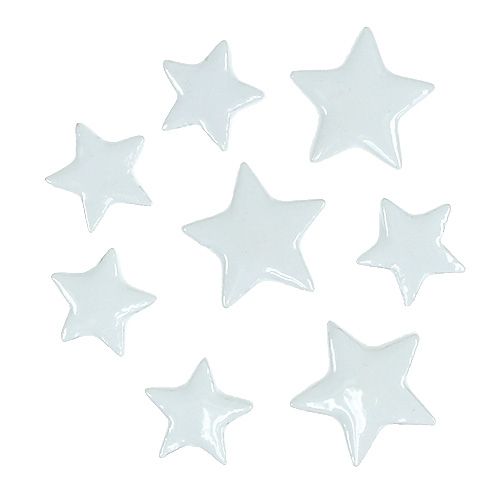 Floristik24 Deco stars to sprinkle white 4-5cm 72p