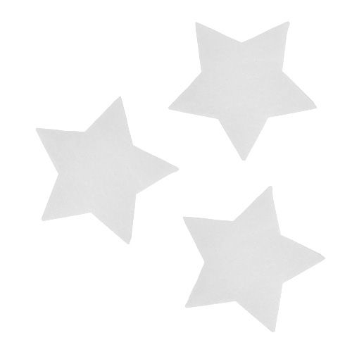 Floristik24 Deco star white 7cm 8pcs