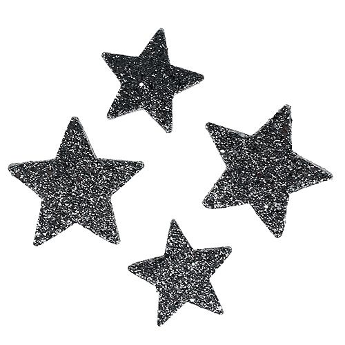 Floristik24 Decorative stars for scattering 4-5cm black 40pcs