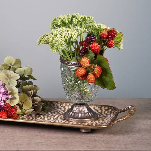 Floristik24 Decorative tray with handles antique gold 53cm x 18cm