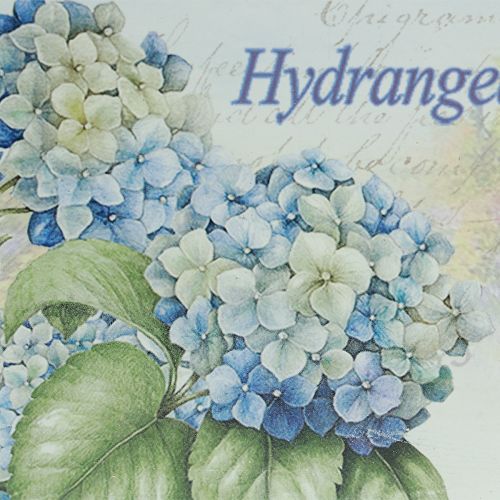 Product Decorative tray hydrangeas plastic tray white 39×27.5cm