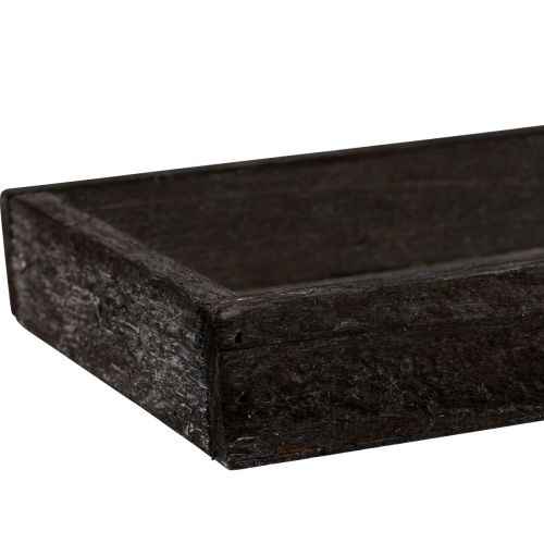 Floristik24 Decorative tray, oblong wooden tray, brown, rustic, 42×14×3cm