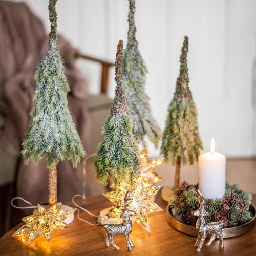 Product Deco Christmas tree snowed green, white 56cm