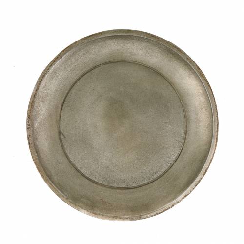 Floristik24 Deco plate wood champagne Ø32cm