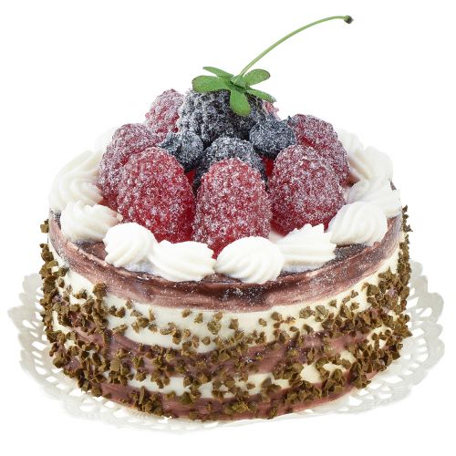 Product Decorative chocolate cake with raspberries cake dummy Ø10cm