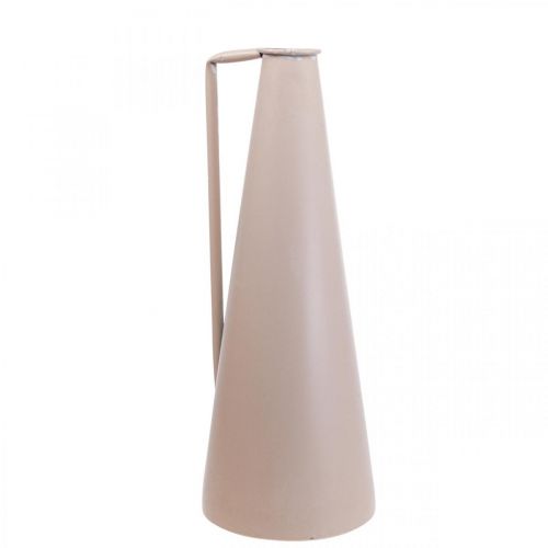 Floristik24 Decorative vase metal decorative jug pink conical 15x14.5x38cm