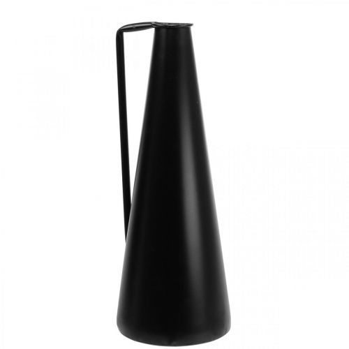Floristik24 Decorative vase metal handle floor vase black 20x19x48cm
