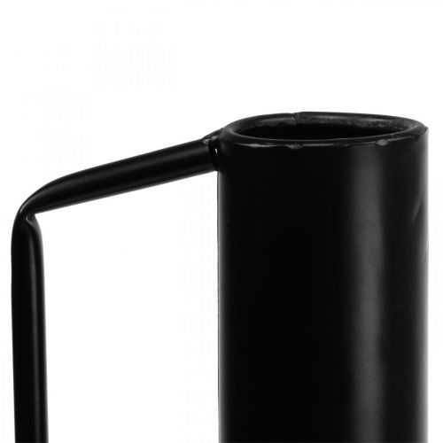 Product Decorative vase metal black handle decorative jug 14cm H28.5cm
