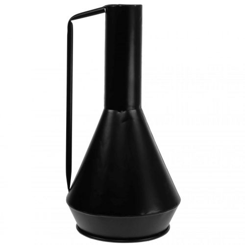 Product Decorative vase metal black handle decorative jug 14cm H28.5cm
